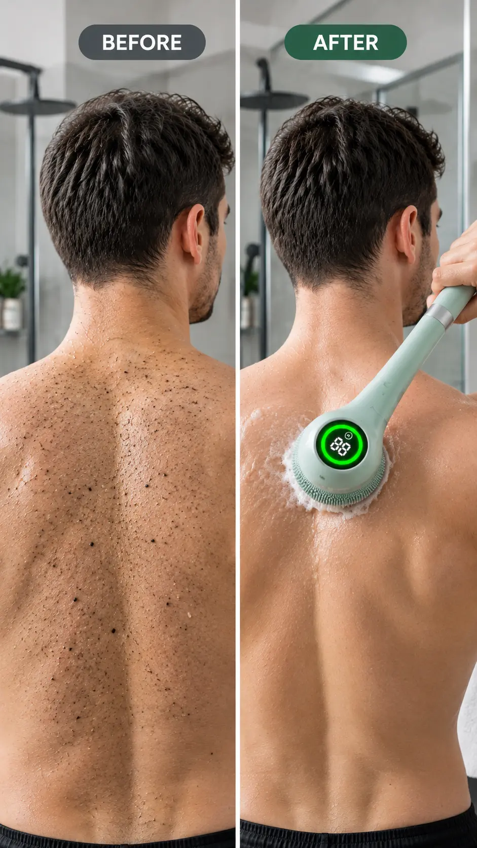 utilisation brosse de douche electrique